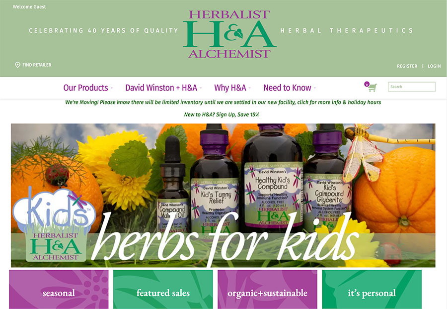 Herbalist & Alchemist website image